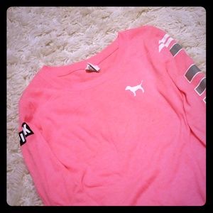 VS pink super soft tee 3/4 length.